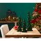 Melrose Velvet Pine Christmas Tree Decorations - 23" - Green - Set of 3